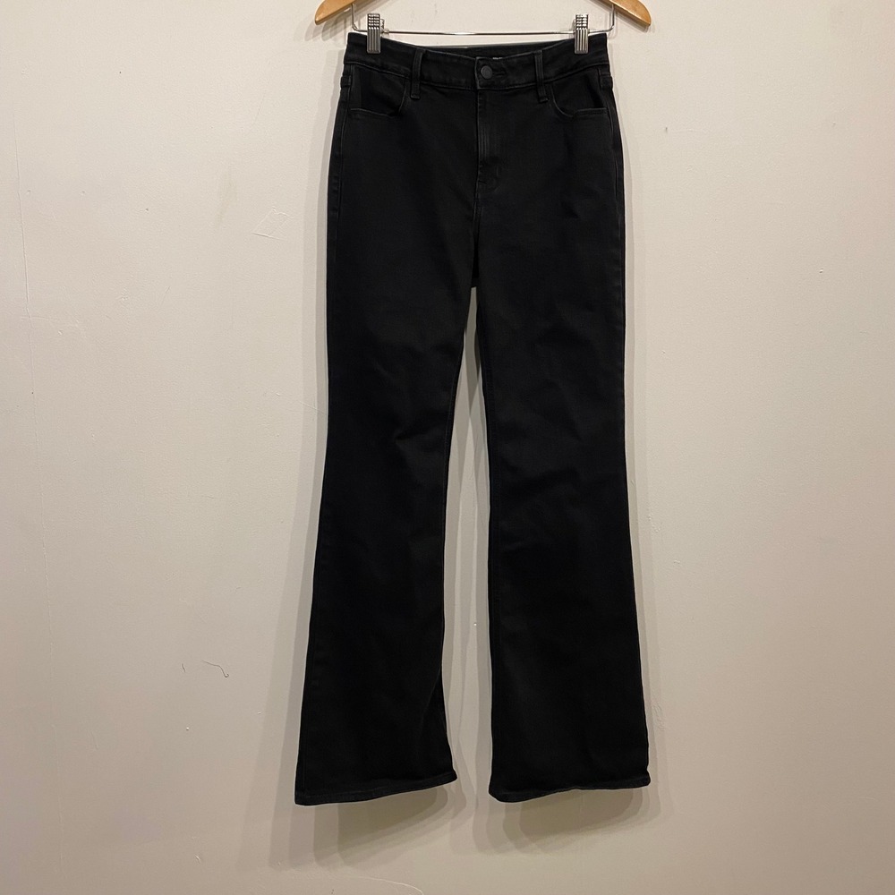 Old Navy Womens High Rise Flare Jeans Black Size 2 Stretch Denim Pants